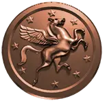 Bronze coin symbol